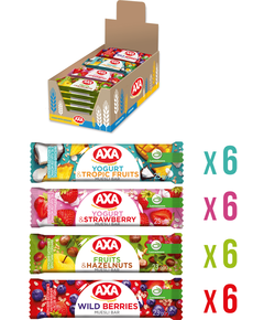 AXA Батончики зернові Асорті 4 Види упаковка 24шт*23 г
