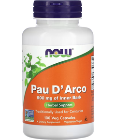 Now Foods Pau D'Arco 500 мг 100 веганських капсул