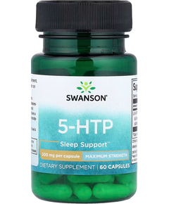 Swanson 5-гідрокситриптофан 5-HTP 200 мг Підтримка Сну 60 капсул