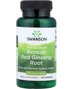 Swanson Full Spectrum Корінь Корейського Червоного Женьшеню 400 мг 90 капсул
