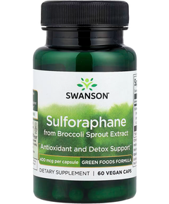 Swanson Cульфорафан з екстракту паростків броколі 400 мкг 60 веганських капсул