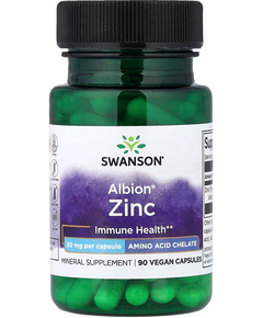 Swanson Albion Цинк 30 мг 90 веганських капсул