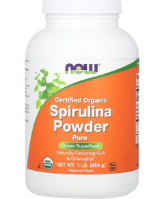 Now Foods Спіруліна 500 мг сертифікована органічна у порошку 454 г