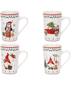 Набір чашок порцелянових Пінгвіни та Гномики 4 штуки по 400 мл