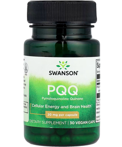 Swanson PQQ Піролохінолінхінон Для клітинної енергії та мозку 20 мг 30 веганських капсул