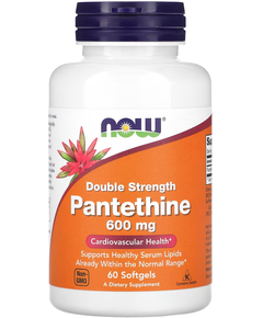 Now Foods Пантетин 600 мг Подвійної сили 60 м'яких капсул