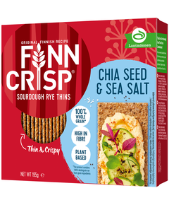 Finn Crisp Хлібці житні з насінням Чіа та морською сіллю 195 г