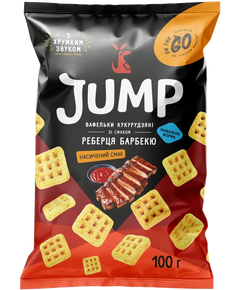 Jump Снеки кукурудзяні Вафельки зі смаком Реберця Барбекю 100 г