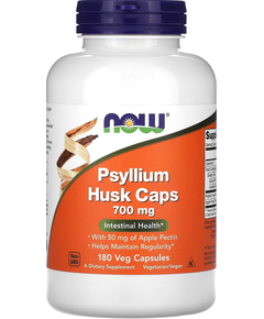 Now Foods Псиліум Лушпиння подорожника 700 мг 180 веганських капсул