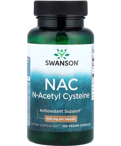 Swanson NAC N-Ацетил Цистеїн 600 мг 100 веганських капсул