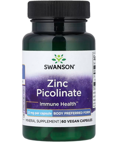 Swanson Піколінат Цинку 22 мг 60 веганських капсул