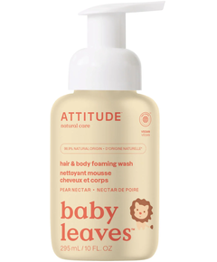 Attitude Пінка для миття волосся та тіла для дітей Грушевий Нектар Baby Leaves 295 мл