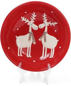 Піала новорічна Веселі Олені червона 350 мл