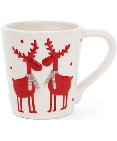 Чашка новорічна Веселі Олені біла 325 мл