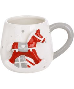 Чашка новорічна з магнітом у формі Коника 450 мл