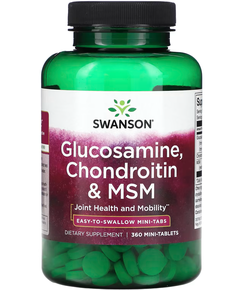 Swanson Глюкозамін Хондроїтин і МСМ 360 мінітаблеток