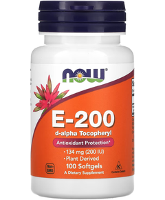 Now Foods Вітамін Е-200 134 мг 200 МО 100 м'яких капсул