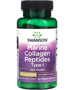 Swanson Пептиди Морського Колагену Типу 1 500 мг 60 вегетаріанських капсул