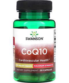 Swanson CoQ10 Коензим Q10 200 мг Максимальної ефективності 30 капсул