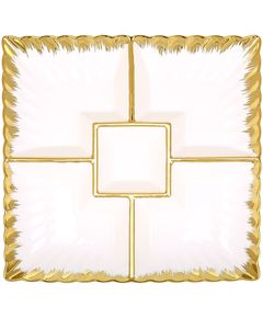 Менажниця порцелянова з золотистим обідком 31,7 см