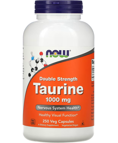 Now Foods Таурин 1000 мг Подвійної Сили 250 веганських капсул