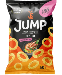 Jump Снеки кукурудзяні Кільця зі смаком Том Ям 50 г