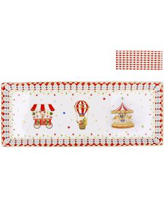 Блюдо для подачі новорічне порцелянове Candyland Карусель 35 см