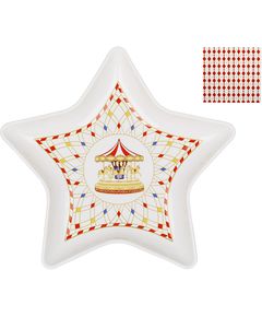 Блюдо для подачі новорічне порцелянове Candyland Карусель 23 см