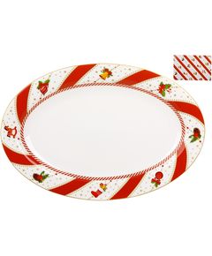 Блюдо для подачі новорічне порцелянове Candyland Овал 35,5 см