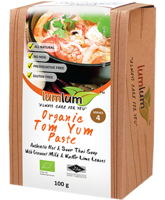 Lumlum Паста Том Ям з кокосовим молоком та листям кафрського лайма органічна 100 г