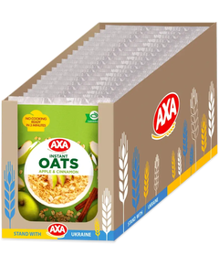 AXA Каша вівсяна Яблуко-Кориця упаковка 16шт*60 г