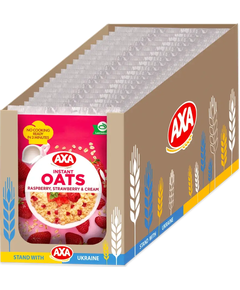 AXA Каша вівсяна Малина-Полуниця-Вершки упаковка 16шт*60 г