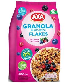 AXA Гранола без цукру Мультизлакова з лісовими ягодами 300 г