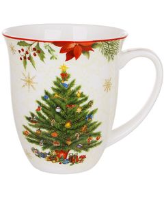 Чашка новорічна порцелянова Різдвяна Історія біла 470 мл