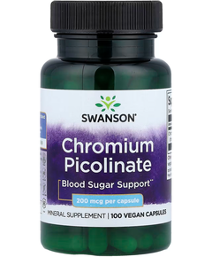 Swanson Піколінат Хрому 200 мкг 100 веганських капсул