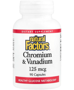 Natural Factors Хром та Ванадій 125 мкг 90 капсул