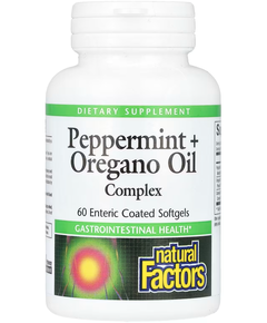 Natural Factors Комплекс з Перцевою М’ятою та Орегано 60 м'яких капсул
