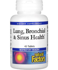 Natural Factors Добавка для здоров’я легень, бронхів та носових пазух 45 таблеток