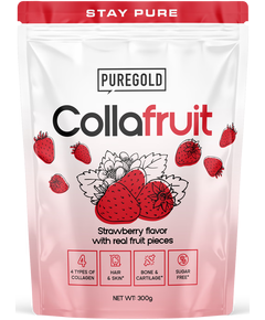 Pure Gold Колаген Напій у порошку з ароматом Полуниця з шматочками фруктів 300 г