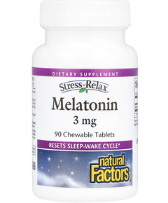 Natural Factors Stress-Relax Мелатонін 3 мг 90 жувальних таблеток