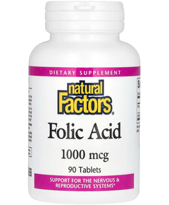 Natural Factors Фолієва Кислота 1000 мкг 90 таблеток