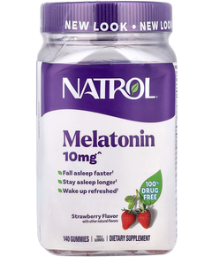 Natrol Мелатонін 10 мг Жувальний зі смаком полуниці 140 жувальних таблеток