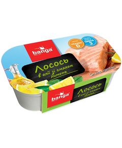Banga Лосось Атлантичний в олії зі смаком лимону 120 г