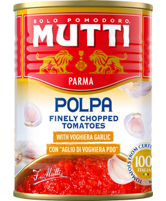 Mutti Polpa Томати Польпа подрібнені у власному соці з Часником з Вог'єри DOP 400 г