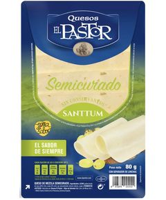 El Pastor Сир Напіввитриманий м'який з коров'ячого та овечого молока нарізаний слайсами 80 г