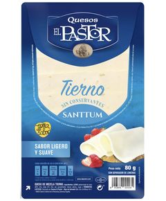 El Pastor Сир Т'єрно м'який з коров'ячого та овечого молока нарізаний слайсами 80 г