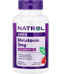 Natrol Мелатонін 3 мг Швидкорозчинний зі смаком полуниці 150 таблеток