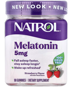 Natrol Мелатонін 5 мг Жувальний зі смаком полуниці 90 жувальних таблеток