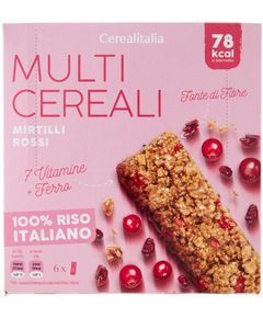 Cerealitalia Батончик мультизерновий Червоні Ягоди упаковка 6шт*21 г