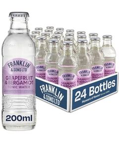 Franklin & Sons Напій Тонік Рожевий Грейпфрут та Бергамот Grapefruit & Bergamot Tonic Water б/а сильногазований упаковка 24шт*200 мл